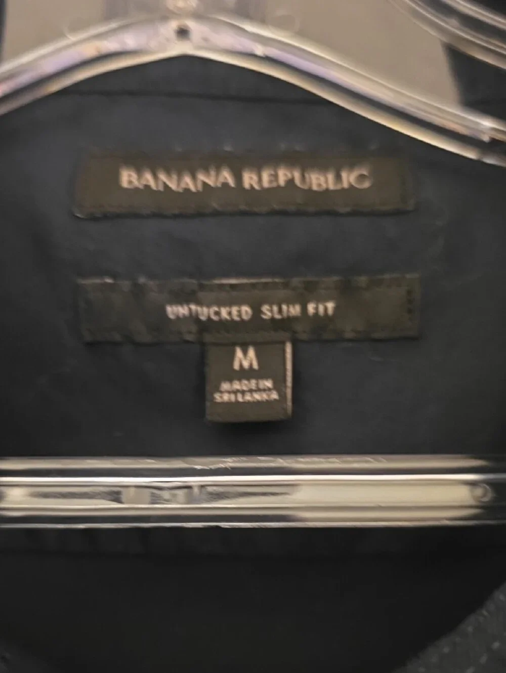 Banana Republic Utucked SLIM FIT Men's Black Button-Down Shirt